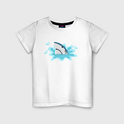 Детская футболка Акула в воде