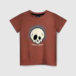 Детская футболка Crazy skull