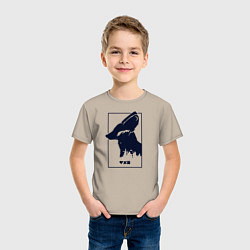 Футболка хлопковая детская Love Death And Robots Доброй охоты, цвет: миндальный — фото 2