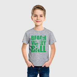 Футболка хлопковая детская Beach Volleyball, цвет: меланж — фото 2