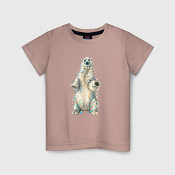 Детская футболка Белый медведь