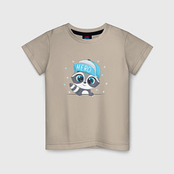 Детская футболка Енот в кепке Hero