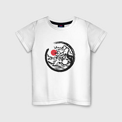 Детская футболка Инь Янь пейзаж в круге Энсо