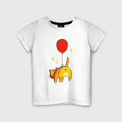 Детская футболка Котик на шарике