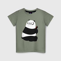 Детская футболка Возмущенная панда