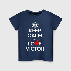 Детская футболка Будь спок и люби Виктора