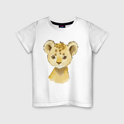 Детская футболка Нарисованный львенок