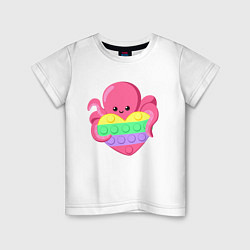 Детская футболка Осьминог с Pop It