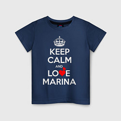Детская футболка Будь спок и люби Марина