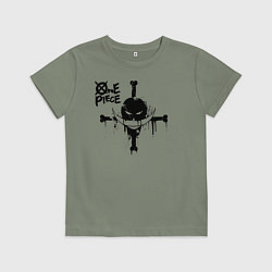 Футболка хлопковая детская Пираты Белоуса One Piece, цвет: авокадо