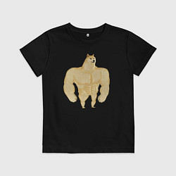 Детская футболка Мем собака качок DOGE