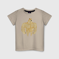 Детская футболка Мем собака качок DOGE