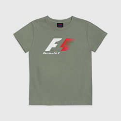 Футболка хлопковая детская Formula 1, цвет: авокадо