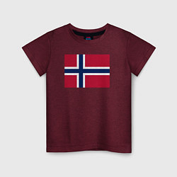 Детская футболка Норвегия Флаг Норвегии
