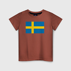 Детская футболка Швеция Флаг Швеции