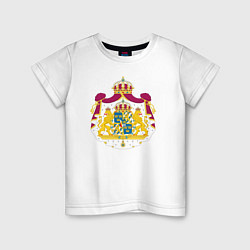 Детская футболка Швеция Герб Швеции