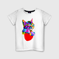 Детская футболка РАДУЖНЫЙ КОТИК RAINBOW KITTY