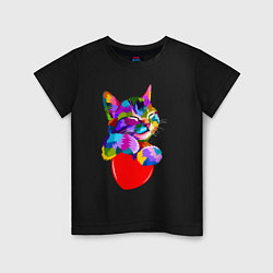 Детская футболка РАДУЖНЫЙ КОТИК RAINBOW KITTY