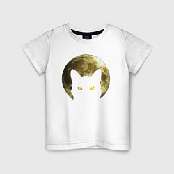Футболка хлопковая детская Space Cat, цвет: белый