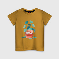 Детская футболка Котик и цветы