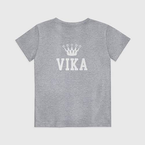Детская футболка Вика Корона на спине / Меланж – фото 2