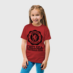 Футболка хлопковая детская Chelsea FC: Emblem, цвет: красный — фото 2