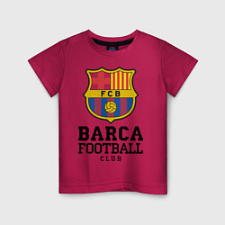 Футболка хлопковая детская Barcelona Football Club, цвет: маджента