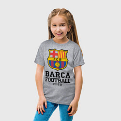 Футболка хлопковая детская Barcelona Football Club, цвет: меланж — фото 2