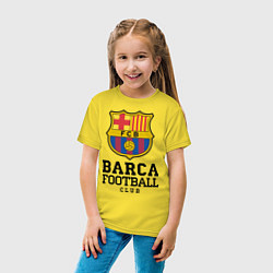 Футболка хлопковая детская Barcelona Football Club, цвет: желтый — фото 2