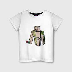 Детская футболка Железный голем Майнкрафт
