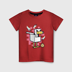Детская футболка Курица Chicken Майнкрафт