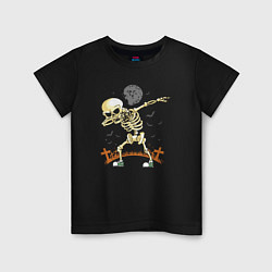 Футболка хлопковая детская Halloween Dab, цвет: черный