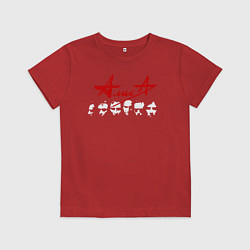 Футболка хлопковая детская Группа Алиса, цвет: красный