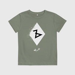 Футболка хлопковая детская Алиса альбом Ъ, цвет: авокадо