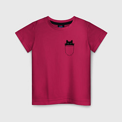 Детская футболка Кот в кармане