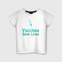 Детская футболка Вакцина спасает жизни