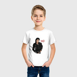 Футболка хлопковая детская BAD Майкл Джексон, цвет: белый — фото 2
