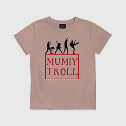 Футболка хлопковая детская Mumiy Troll Мумий Тролль, цвет: пыльно-розовый