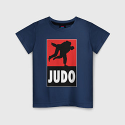 Футболка хлопковая детская Judo, цвет: тёмно-синий
