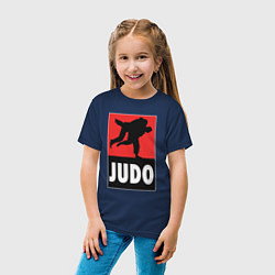Футболка хлопковая детская Judo, цвет: тёмно-синий — фото 2