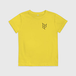 Футболка хлопковая детская Химия Органическая молекула, цвет: желтый