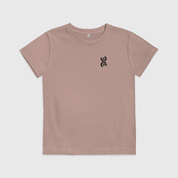 Футболка хлопковая детская Биология ДНК, цвет: пыльно-розовый