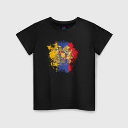 Футболка хлопковая детская Colors of Armenia, цвет: черный