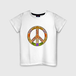 Детская футболка Peace and flowers