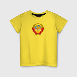 Футболка хлопковая детская СССР, цвет: желтый
