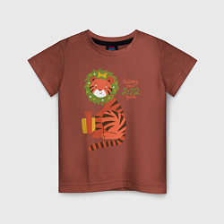 Детская футболка Новогодний Тигр