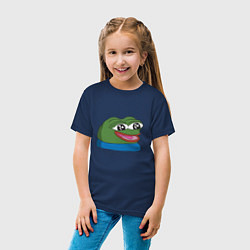 Футболка хлопковая детская Pepe happy Пепе хеппи, цвет: тёмно-синий — фото 2