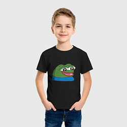 Футболка хлопковая детская Pepe happy Пепе хеппи, цвет: черный — фото 2