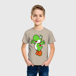 Футболка хлопковая детская Yoshi, цвет: миндальный — фото 2