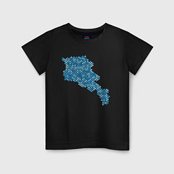 Детская футболка Armenia Blue Map